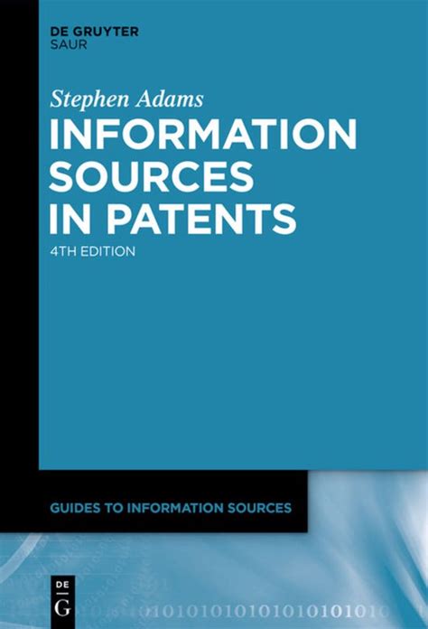 information sources in patents guides to information sources Reader